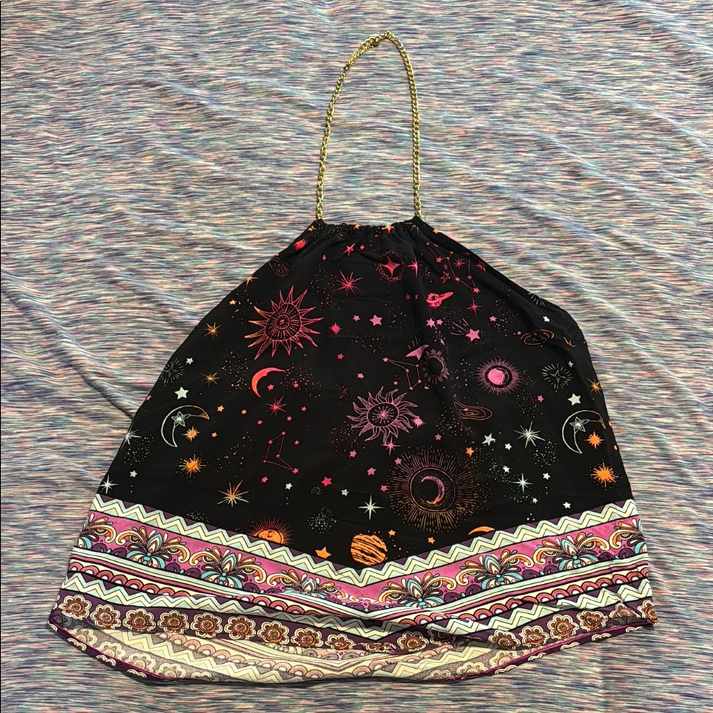 No Boundaries Black and Pink Halter Top